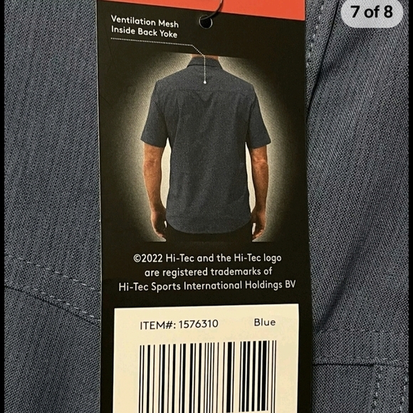 Hi Tech Fishing Shirt Large Ventilation Short Sleeve Sun Protection Short Sleeve - Picture 8 of 9